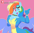 Big titty Rainbow Dash commission