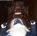 Blue Lion at the Bicentennial Tower base by vkroo