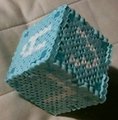 3-D Mario Cube Name Perler Badge 1 by Valreations