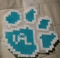 Paw Print Perler Badges by Valreations