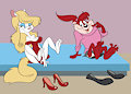 Toon Commission- Minerva Mink and Molly from Taz-Mania