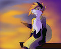 Sitting on a dock by Lylatsfluffybuddies