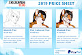 Commission Price Sheet (Revised for 2019) by Trooper036