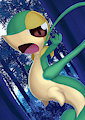 Snivy fighting in the forest. by Cidea