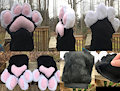 Black and White Puffy Paws by GoldenManeMascoting