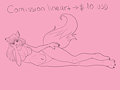 Comission furry lineart by DandelionDraw