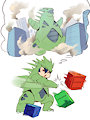 Rawr! *Smash* Rooooar! by Junein