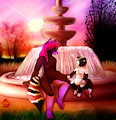 Fountain Sunset