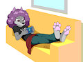 Silvia on a couch