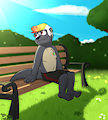 Redo the Otter, Relaxing Outside by Domidark