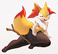 Braixen after training! by WhimsicalHeart