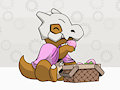 Cubone eating animation