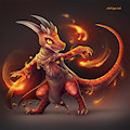 Rozlis the Fire Dancing Kobold by Foxern