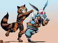 Rocket Raccoon vs Blackjack O'Hare