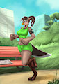 Jogging in the park
