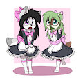 Cute maids ready to serve
