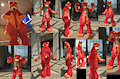 Red Bodysuit & Feetpaws For Sale NOW by GoldenManeMascoting