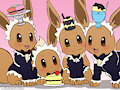[Commission] Eevee Cafe