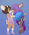 Fawning over a deer, by Mizzy and Delicious