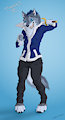 Tibber the blue doggo (gift for Kai The Lion)