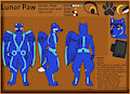 (com) Lunar Paw fursuit ref sheet by VJCoon