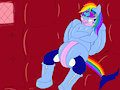 Rainbow Dash Fanboy-crazy Mako - By Stonemask by ChinookOrca