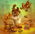 Cookie dragon dunkers by sixthleafclover