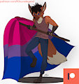 Bi Pride Fox by kitsunelegend