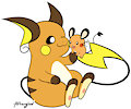Rodent Cousins, Raichu and Dedenne by Afterglow