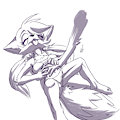 Sketch Comm Dascuro: Rachel Belly Rubs (Underwear variant)