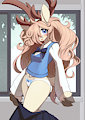 Reindeer Girl by unousaya