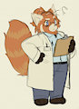 Scientist red panda