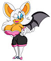Long hair Rouge by ArcadeTheHedgehog