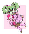 Dook with her favorite plushie