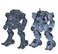 G.U.N Paladin mecha endo/exoframe design
