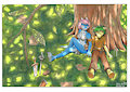 Blades under the tree