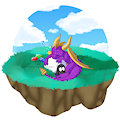 Snoozing Spyro by YunieTrashmutt
