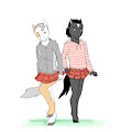 stallions with skirt by ashi