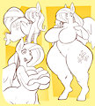 Fluttershy Growth SketchPage by Largerest