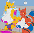 Digimon Locker Room~ by creatiffy