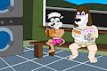 Pepe and Dawg at the Laundromat by TexasKingoftheGeeks
