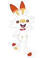 Hoppy the Scorbunny (My OC) by jahubbard1