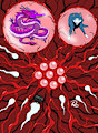 Chimaera in womb by WhiteGuardian