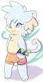 75 - Cute kitty ready to hit the beach!