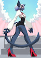 Russian Blue Cat Girl