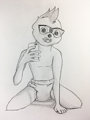 Closet Cutie (On His Phone) by RhouVesper