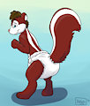 What-what? Poofy Skunk Butt! By KelvinTheLion