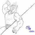Drunk wolf by wolf12345