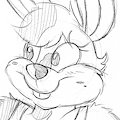 OLD ART: Buff Bunny Girl