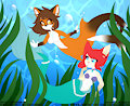 Two sweet mermaids